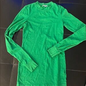 Cotton Citizen Verona Crewneck Emerald Green Mini Dress, size small